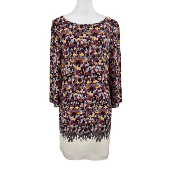 Tibi Dresses & Skirts - TIBI 100% Silk 3/4 Sleeve Impressionist Floral Shift Dress - Size 4 EUC